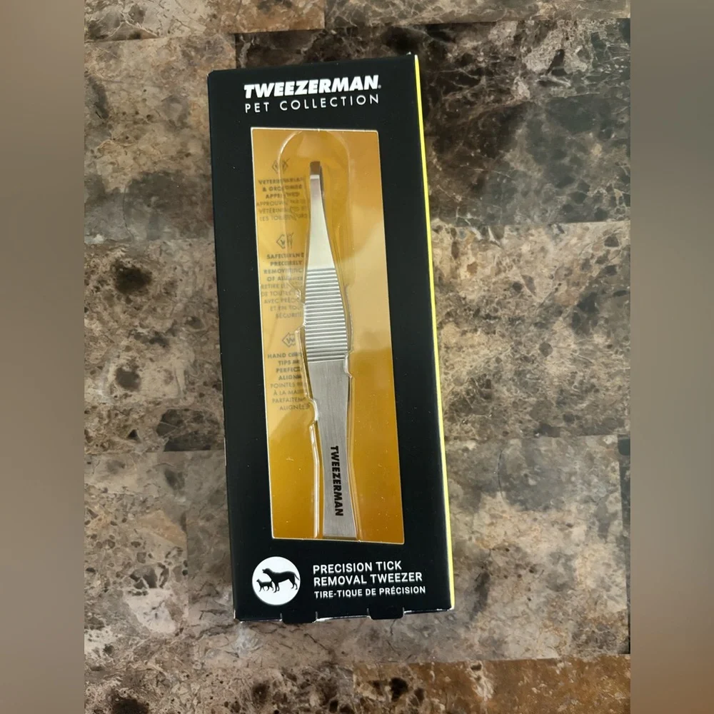 Tweezerman Pet Collection Precision Tick Removal Tweezer Animalcare Dog Cat New